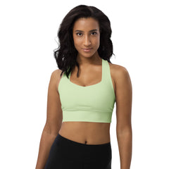 Lime Cream Longline sports bra