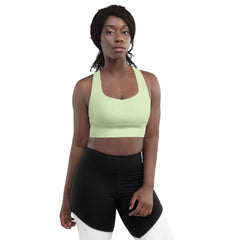 Lime Cream Longline sports bra